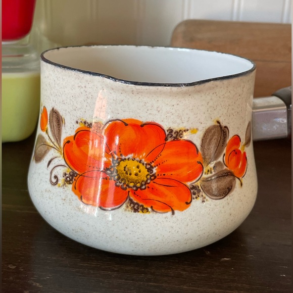 Vintage Sanko Ware Show Pans Enameled Warmer Server Pan🧡 - Picture 3 of 9